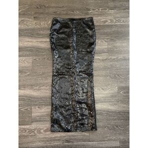 NWOT Miscreants London x Revolve Black Sequin Maxi Skirt Size US 4 / UK 8